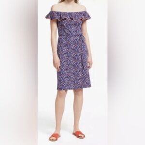Boden Blue Floral Midi Dress